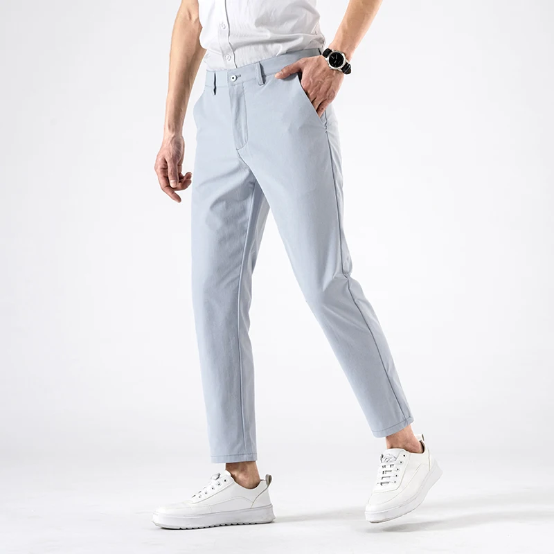 2023 New Casual Formal 9-point Ankle Trousers Men's Blue Clothing Summer Business Men's Suit Pants Thin Slim Fit Fashion
2023 New Casual Formal 9-point Ankle Trousers Men's Blue Clothing Summer Business Men's Suit Pants Thin Slim Fit Fashion