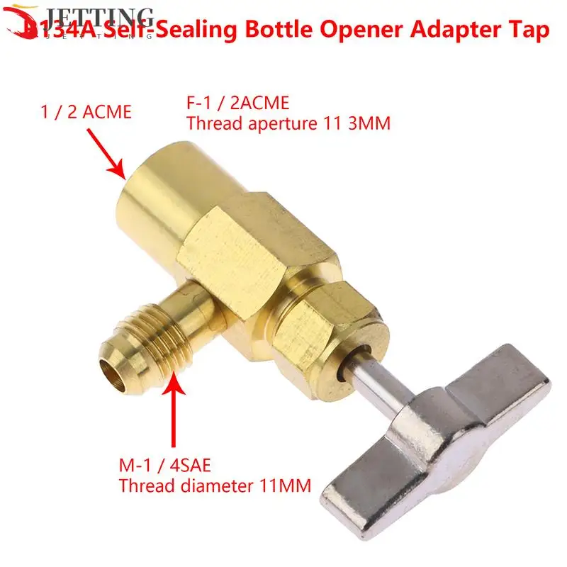 R134A Self-Sealing Bottle Opener Adapter Tap With R134A Adapter 1/2ACME Refrigerant Can Bottle Tap Opener Brass Refrigerant
R134A Self-Sealing Bottle Opener Adapter Tap With R134A Adapter 1/2ACME Refrigerant Can Bottle Tap Opener Brass Refrigerant