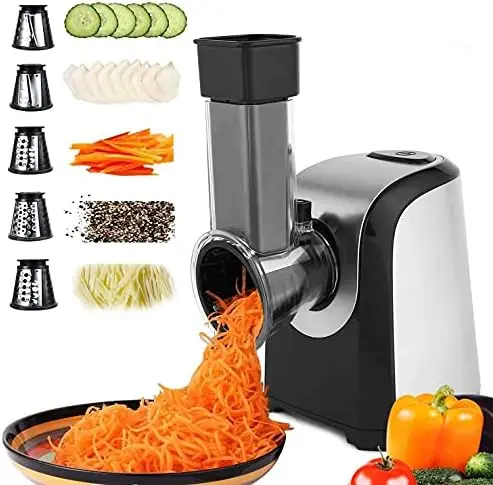 Grater, Salad Maker with 5 Stainless Steel Rotary Blades and One-Touch Control, 150W Slicer Shredder Grater Vegetable Cutter f
Grater, Salad Maker with 5 Stainless Steel Rotary Blades and One-Touch Control, 150W Slicer Shredder Grater Vegetable Cutter f