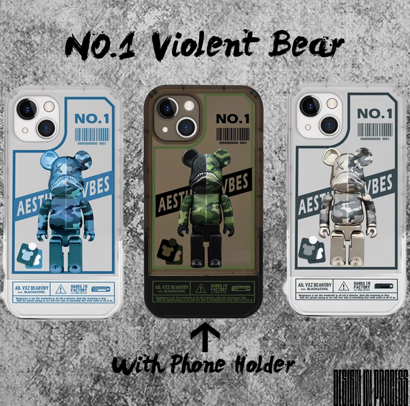 Fashion Violent Bear Phone Holder Case For iPhone 11 12 13 Pro Max Mini 7 8 Plus XR X XS MAX Trend Creative INS Cover
Fashion Violent Bear Phone Holder Case For iPhone 11 12 13 Pro Max Mini 7 8 Plus XR X XS MAX Trend Creative INS Cover