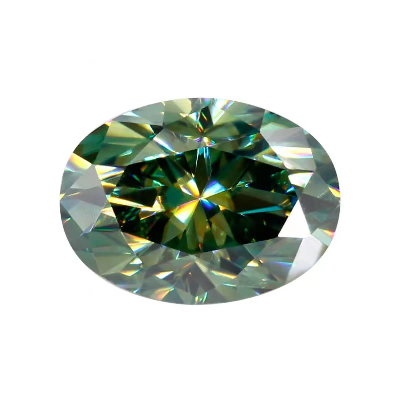 

0.5-6ct Green VVS Oval Cut Moissanite Loose Stones Certified Gra Moissanite Diamond Gemstone Pass Tester for Diy Jewelry Ring