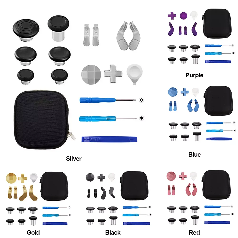 16pcs Replacement Trigger Buttons Paddles Set Thumb Grips Analog Stick D-pad Kit for Xbox One Elite 2 Controller Accessories
16pcs Replacement Trigger Buttons Paddles Set Thumb Grips Analog Stick D-pad Kit for Xbox One Elite 2 Controller Accessories