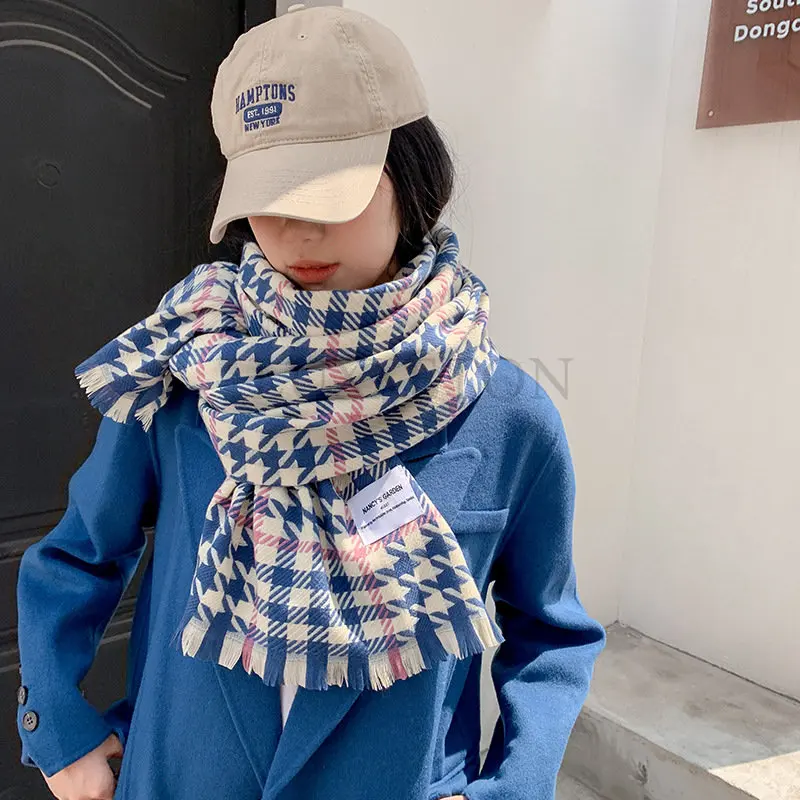 Scarves Women Houndstooh Design Basic Classy Ladies College Streetwear Keep Warm Winter Casual All-match Teenager Prevalent New
Scarves Women Houndstooh Design Basic Classy Ladies College Streetwear Keep Warm Winter Casual All-match Teenager Prevalent New