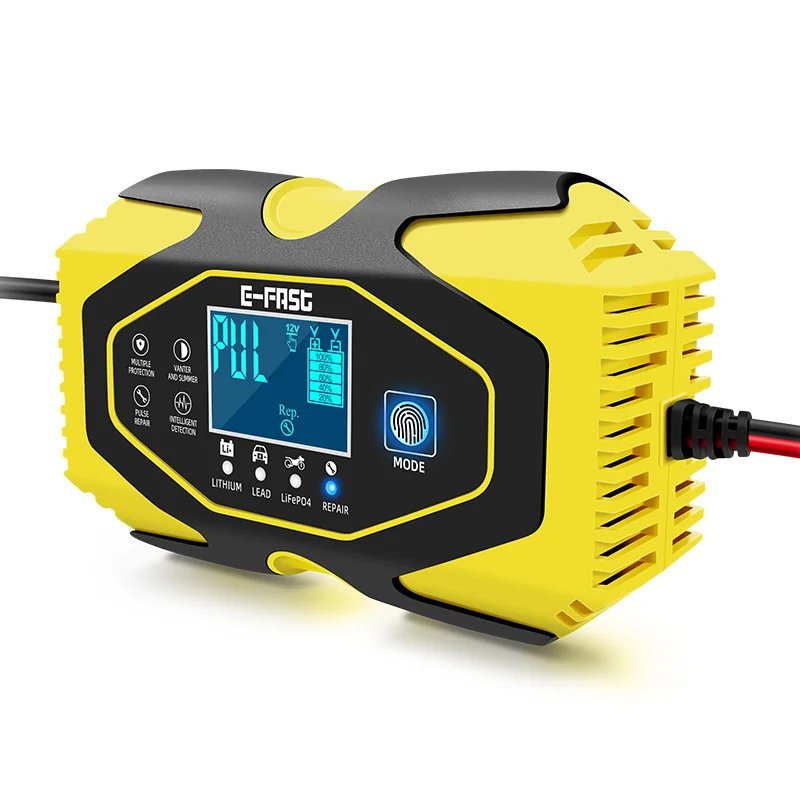 6A Car Battery Charger 12V 24V fully automatic Pulse Repair LiFePO4 Motorcycle &Car Battery Charger AGM Deep GEL EFB Lead-Acid
6A Car Battery Charger 12V 24V fully automatic Pulse Repair LiFePO4 Motorcycle &Car Battery Charger AGM Deep GEL EFB Lead-Acid