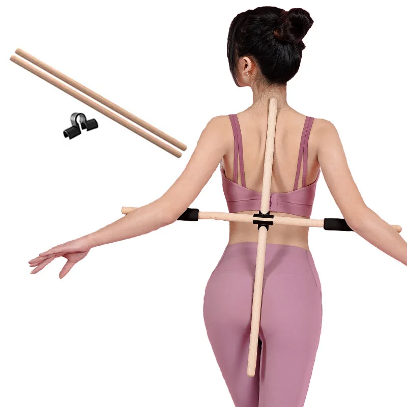 

Yoga Rod Yoga Pilates Stick Multifunction Body Shaping Dancers Gymnasts Multifunctional Wood Stretching Open Shoulder Tool
