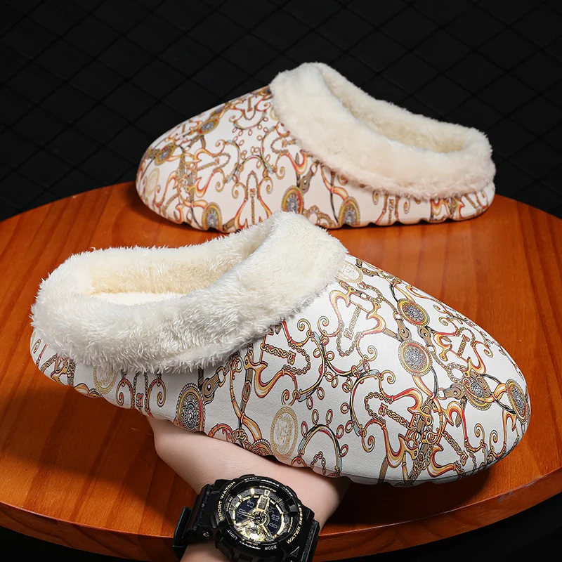 Winter Mens Indoor Warm Shoes Fashion Striped Soft Warm House Thick Platform Fashion Outside Floor Flat Shoes Cotton Slippers
Winter Mens Indoor Warm Shoes Fashion Striped Soft Warm House Thick Platform Fashion Outside Floor Flat Shoes Cotton Slippers