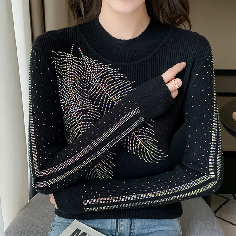Korean Fashion Diamonds Sweaters For Women 2023 Autumn Winter Long Sleeve Top Knitted Sweater Pullover Pull Femme Womens Clothes
Korean Fashion Diamonds Sweaters For Women 2023 Autumn Winter Long Sleeve Top Knitted Sweater Pullover Pull Femme Womens Clothes