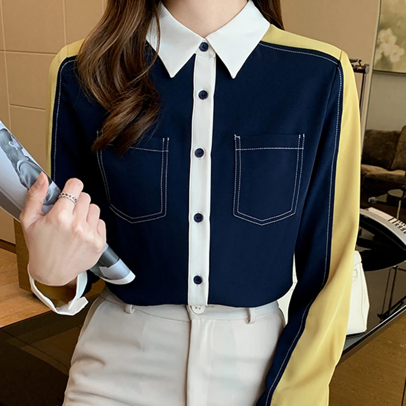 Spring Women Tops Chiffon Blouse Shirt Long Sleeve Turn Down Collar Blouse Women Blusas Mujer De Moda 2022 Blouses Shirts F328
Spring Women Tops Chiffon Blouse Shirt Long Sleeve Turn Down Collar Blouse Women Blusas Mujer De Moda 2022 Blouses Shirts F328