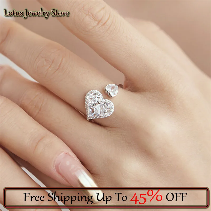 2023 New S925 Sterling Silver Adjustable Ring Fashion Personalized Heart Shaped Women Ring Light Luxury Romantic Wedding Jewelry 
2023 New S925 Sterling Silver Adjustable Ring Fashion Personalized Heart Shaped Women Ring Light Luxury Romantic Wedding Jewelry
