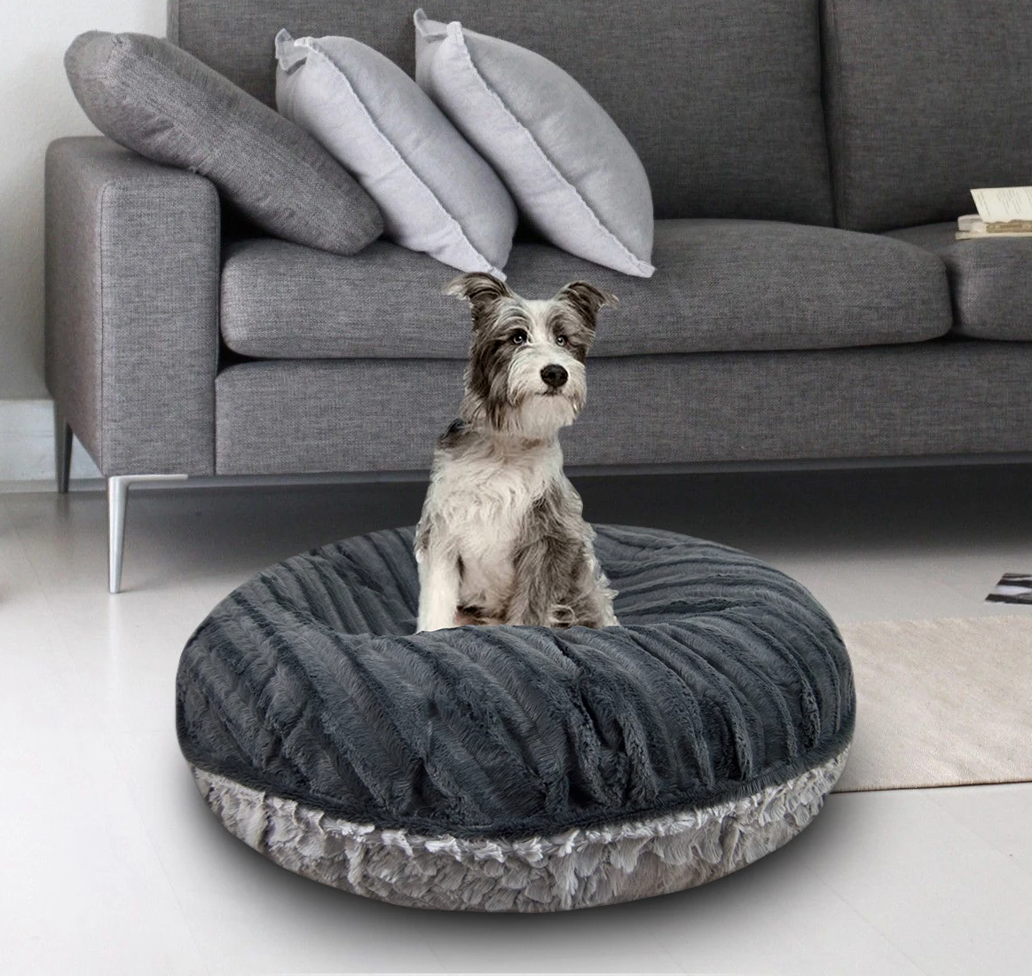Signature Serenity Grey / Gravel Stone Luxury Extra Plush Faux Fur Bagel Pet/Dog Bed
Signature Serenity Grey / Gravel Stone Luxury Extra Plush Faux Fur Bagel Pet/Dog Bed