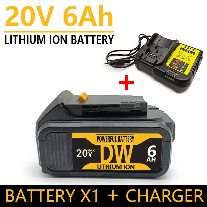 20V Li-ion Battery Original for Dewalt 5000mAh/6000mAh Rechargeable Battery DCB200 Power Tool Battery With Charger DCB120 DCB182
20V Li-ion Battery Original for Dewalt 5000mAh/6000mAh Rechargeable Battery DCB200 Power Tool Battery With Charger DCB120 DCB182