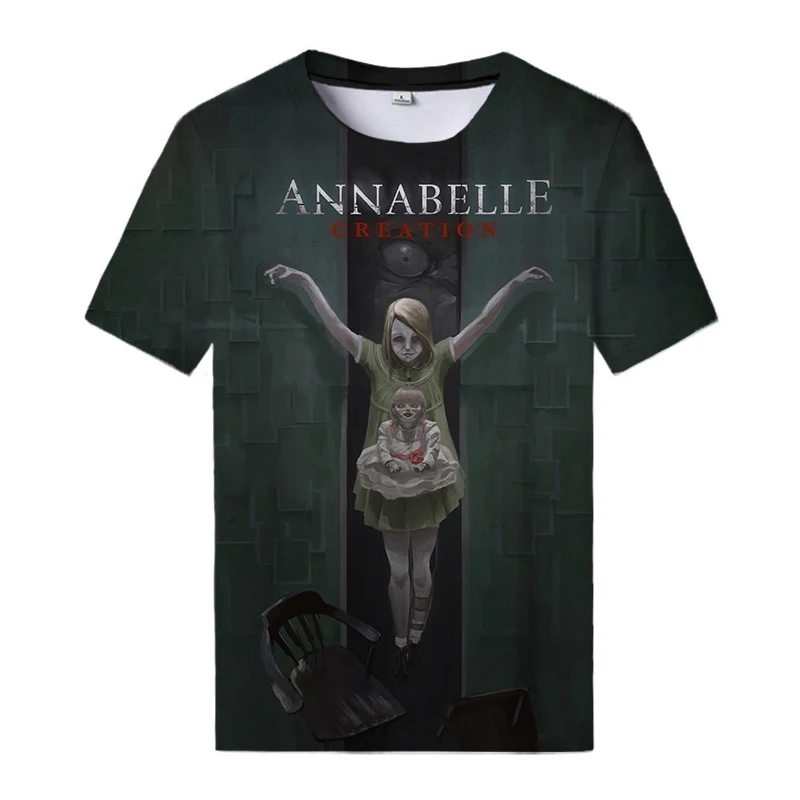 Футболка с 3D-принтом страшного фильма Annabelle, новинка 2021, модная футболка в стиле хип-хоп для мужчин и женщин, Повседневная футболка большого размера
Футболка с 3D-принтом страшного фильма Annabelle, новинка 2021, модная футболка в стиле хип-хоп для мужчин и женщин, Повседневная футболка большого размера