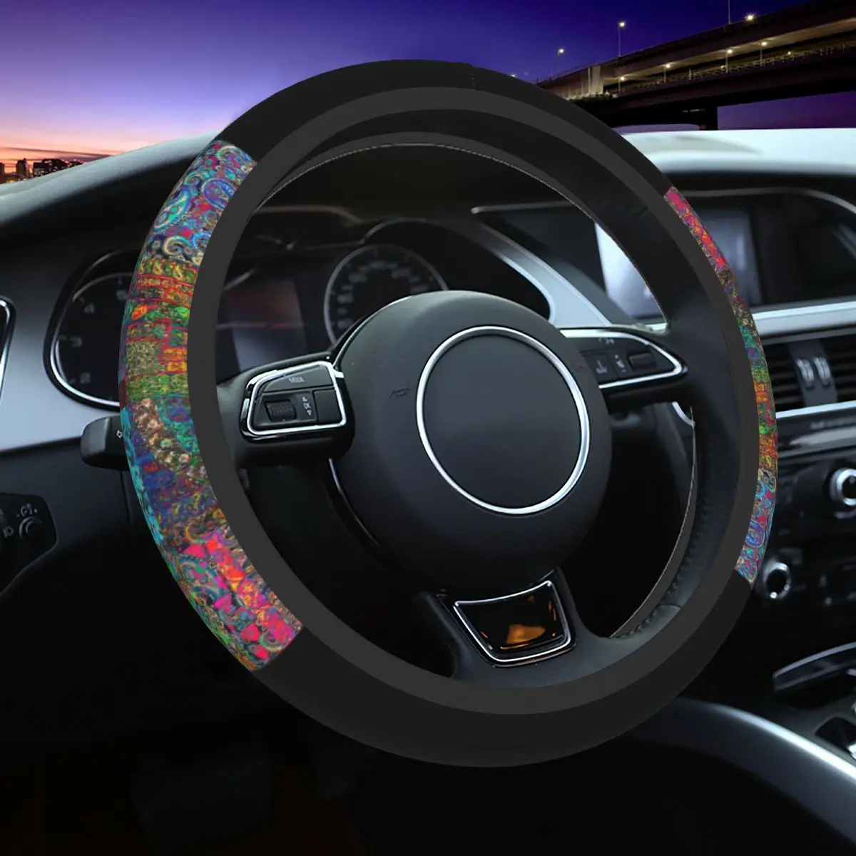 38cm Car Steering Wheel Covers Elastic Hippie Mandala Paisley Boho Auto Decoration Elastische Steering-Wheel Accessories
38cm Car Steering Wheel Covers Elastic Hippie Mandala Paisley Boho Auto Decoration Elastische Steering-Wheel Accessories