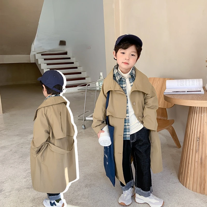Spring Autumn boys korean style fashion trench jackets Kids Windbreaker Children long style loose Coats
Spring Autumn boys korean style fashion trench jackets Kids Windbreaker Children long style loose Coats