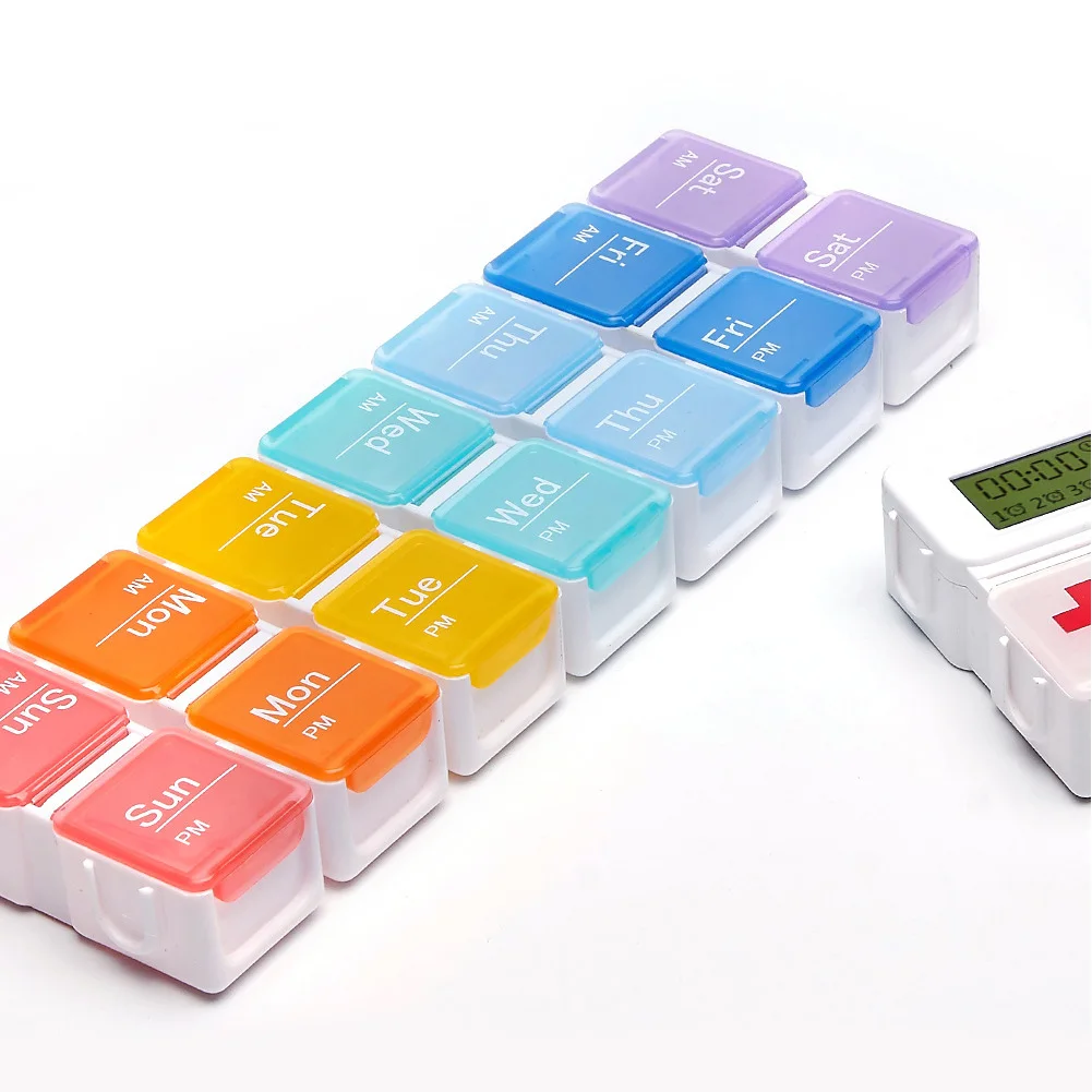 14 Grids Electronic Timer LCD Display Medicine Dispenser Case Sort Organizer Portable Intelligent Pill Box Smart Reminder Travel
14 Grids Electronic Timer LCD Display Medicine Dispenser Case Sort Organizer Portable Intelligent Pill Box Smart Reminder Travel