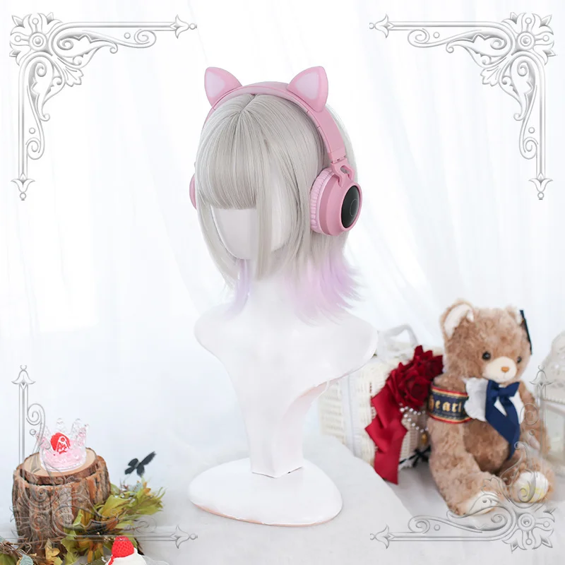 Female Short Straight Slight Upwarp Milky White Brown-Black Bangs Wig Women Wigs Lolita Cosplay Party
Female Short Straight Slight Upwarp Milky White Brown-Black Bangs Wig Women Wigs Lolita Cosplay Party