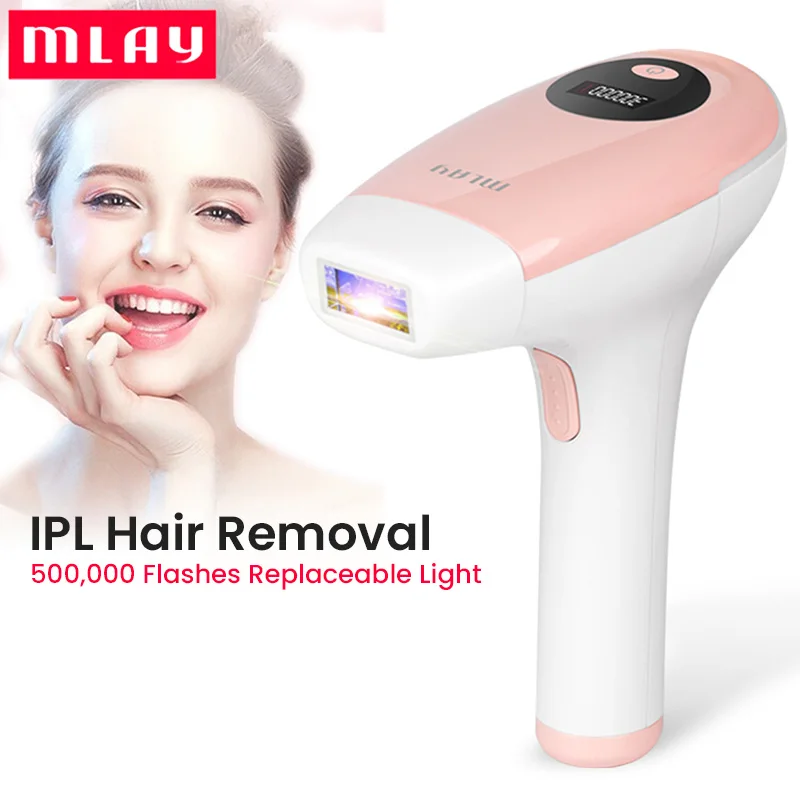 

Mlay T2 Epilator Hair Removal IPL Laser Epilator 500000 Flashes Permanent Electric Depilador Razor Safe For Face Arm Bikini Leg