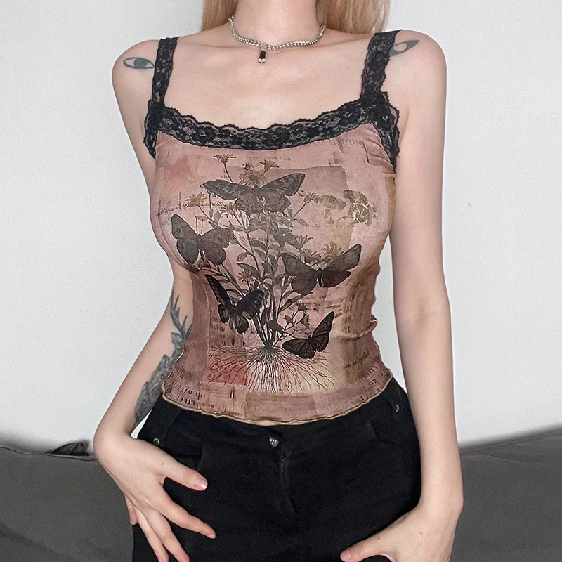 Versatile Women 90s Aesthetic Vintage Crop Cami Top Sleeveless Graphic Print Fairy Grunge Tank Vest Top E-Girl Streetwear
Versatile Women 90s Aesthetic Vintage Crop Cami Top Sleeveless Graphic Print Fairy Grunge Tank Vest Top E-Girl Streetwear