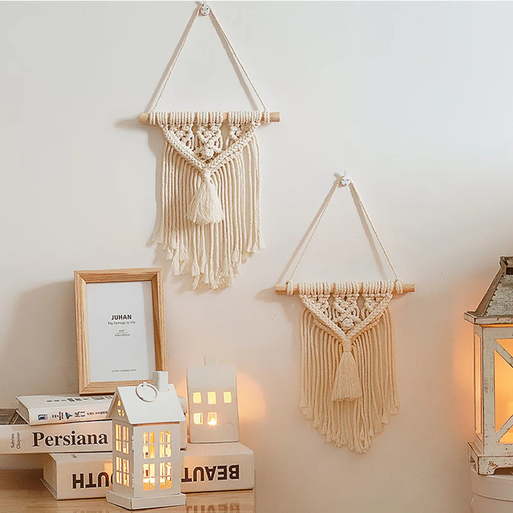 Boho Hand-woven Tassel Pendant Macrame Wall Hanging Tapestry Nordic Art Crafts Aesthetic Living Room Home Decoration
Boho Hand-woven Tassel Pendant Macrame Wall Hanging Tapestry Nordic Art Crafts Aesthetic Living Room Home Decoration