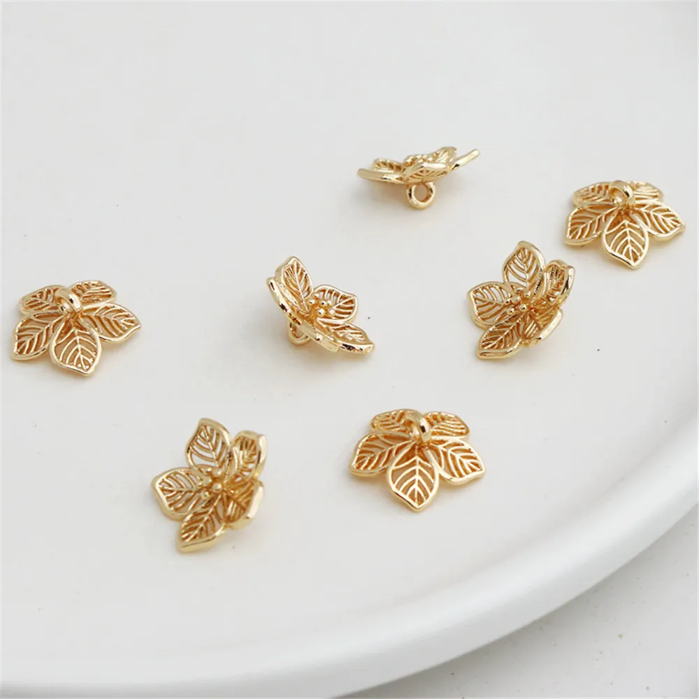 14k Gold covered hollow receptacle 13mm pendant embellished bracelet necklace ring string DIY jewelry accessories
14k Gold covered hollow receptacle 13mm pendant embellished bracelet necklace ring string DIY jewelry accessories