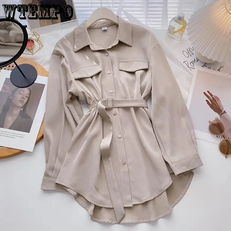 Summer Top Female Women Tunic Shirts Women's Solid Shirt Sashes Blouses Tops Long Sleeve Chic Woman Blouse Blusas Mujer De Moda
Summer Top Female Women Tunic Shirts Women's Solid Shirt Sashes Blouses Tops Long Sleeve Chic Woman Blouse Blusas Mujer De Moda