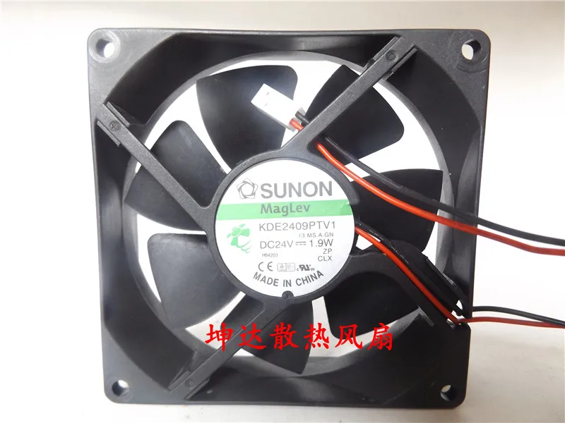 

2-проводной Вентилятор охлаждения сервера SUNON KDE2409PTV1 DC 24 В 1,9 Вт 90x90x25 мм