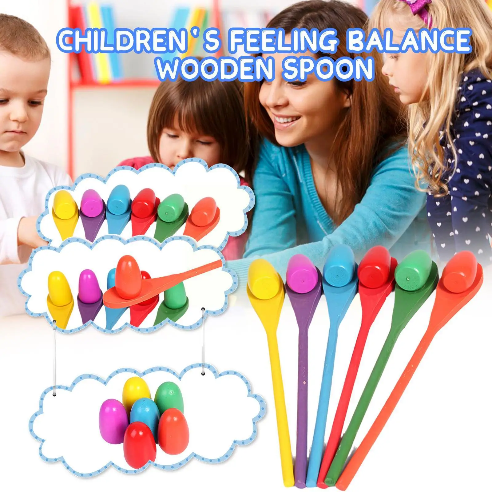 6pcs Egg And Spoon Children Balance Stick Wooden Spoon Interactive Outdoor Sense Egg Toy Early Ball Training Toy Education G7N6
6pcs Egg And Spoon Children Balance Stick Wooden Spoon Interactive Outdoor Sense Egg Toy Early Ball Training Toy Education G7N6