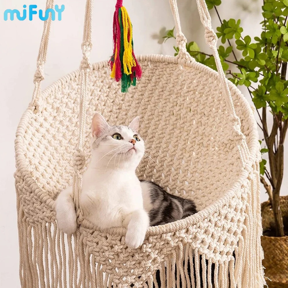 MIFUNY Pet Hammock Swing Bohemian Woven Cat Nest Nordic Tapestry Net Pocket All-season Cat Nest Cat Hammock Bask In The Sun 2023
MIFUNY Pet Hammock Swing Bohemian Woven Cat Nest Nordic Tapestry Net Pocket All-season Cat Nest Cat Hammock Bask In The Sun 2023