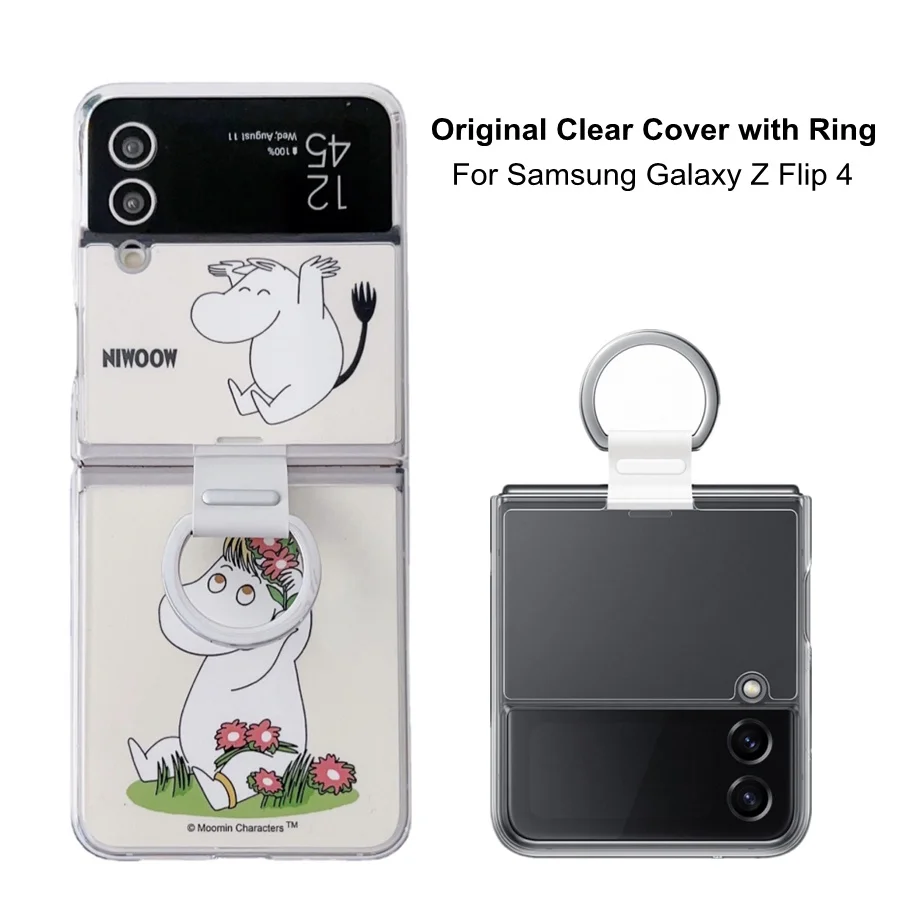 Original Clear Cover with Ring for Samsung Galaxy Z Flip 4 Transparent Case with Carton Insert for Galaxy Z Flip 4 
Original Clear Cover with Ring for Samsung Galaxy Z Flip 4 Transparent Case with Carton Insert for Galaxy Z Flip 4