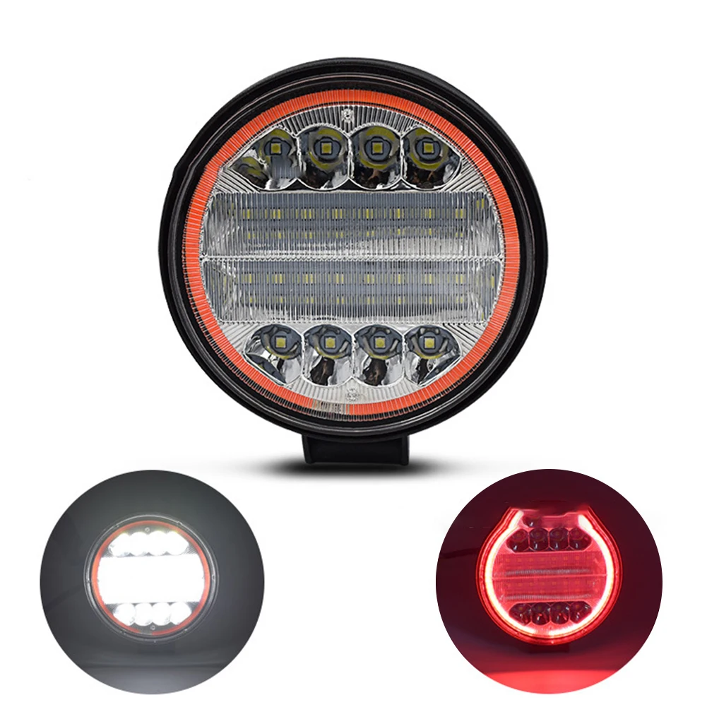 

1pc 24-LED Work Light 12V-30V 2800LM 6000K 72W 3030 LED Spotlight Car Headlight Fog Lamps For Truck Tractor