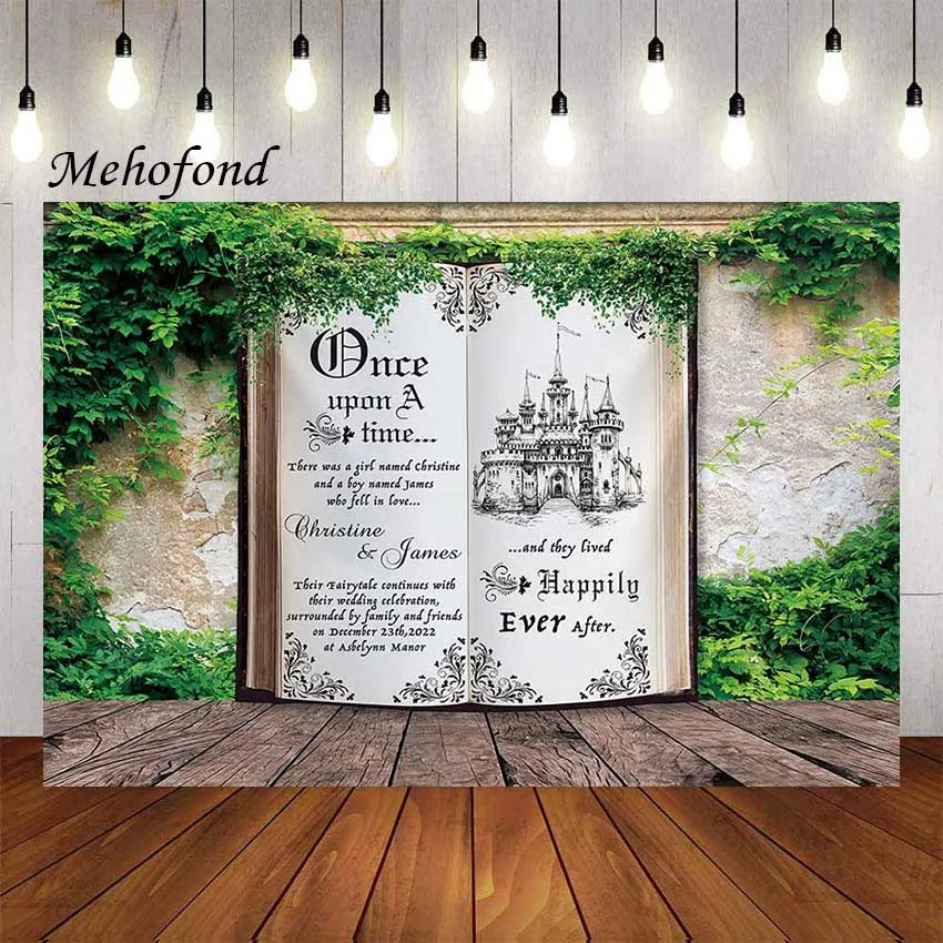 

Mehofond Photography Background Enchanted Fairy Tale Once Upon a Time Castle Wedding Birthday Party Decor Backdrop Photo Studio