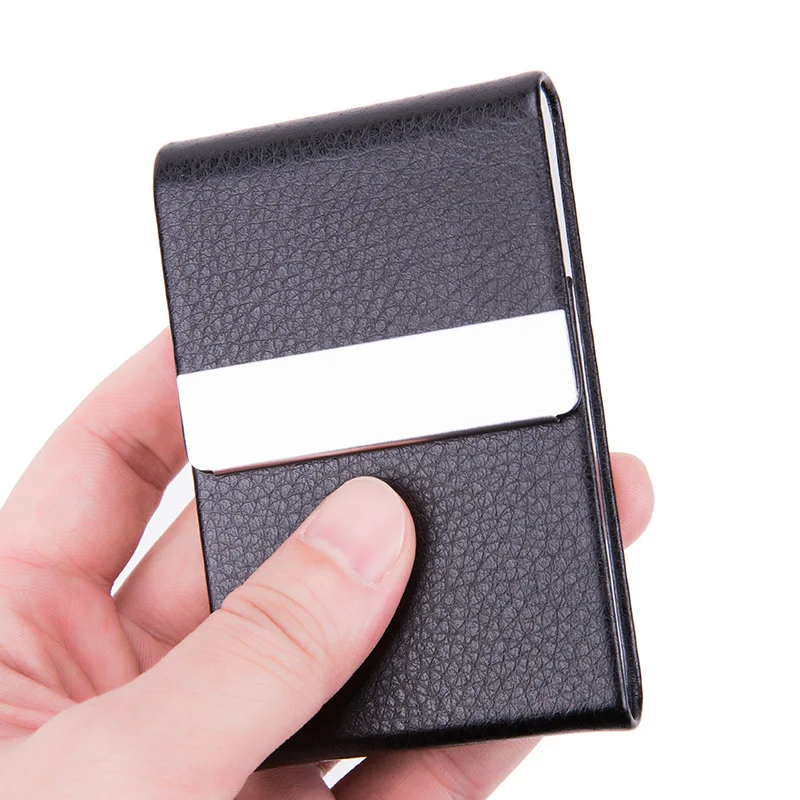 PU Leather Business Card Case Buckle Stainless Steel ID Case Office Supplies Luxury Pocket Buckle Business Card Holder For Men
PU Leather Business Card Case Buckle Stainless Steel ID Case Office Supplies Luxury Pocket Buckle Business Card Holder For Men