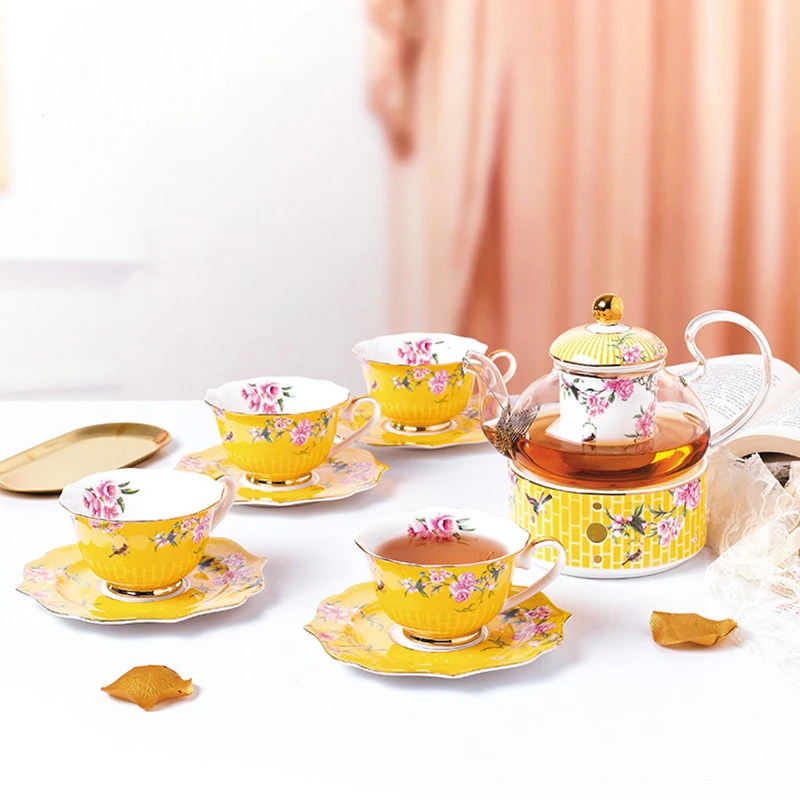 

Женский подарочный набор, подсвечник, фруктовый чайник, чайная чашка, английский набор для послеобеденного чая, роскошная кофейная чашка и набор блюдце