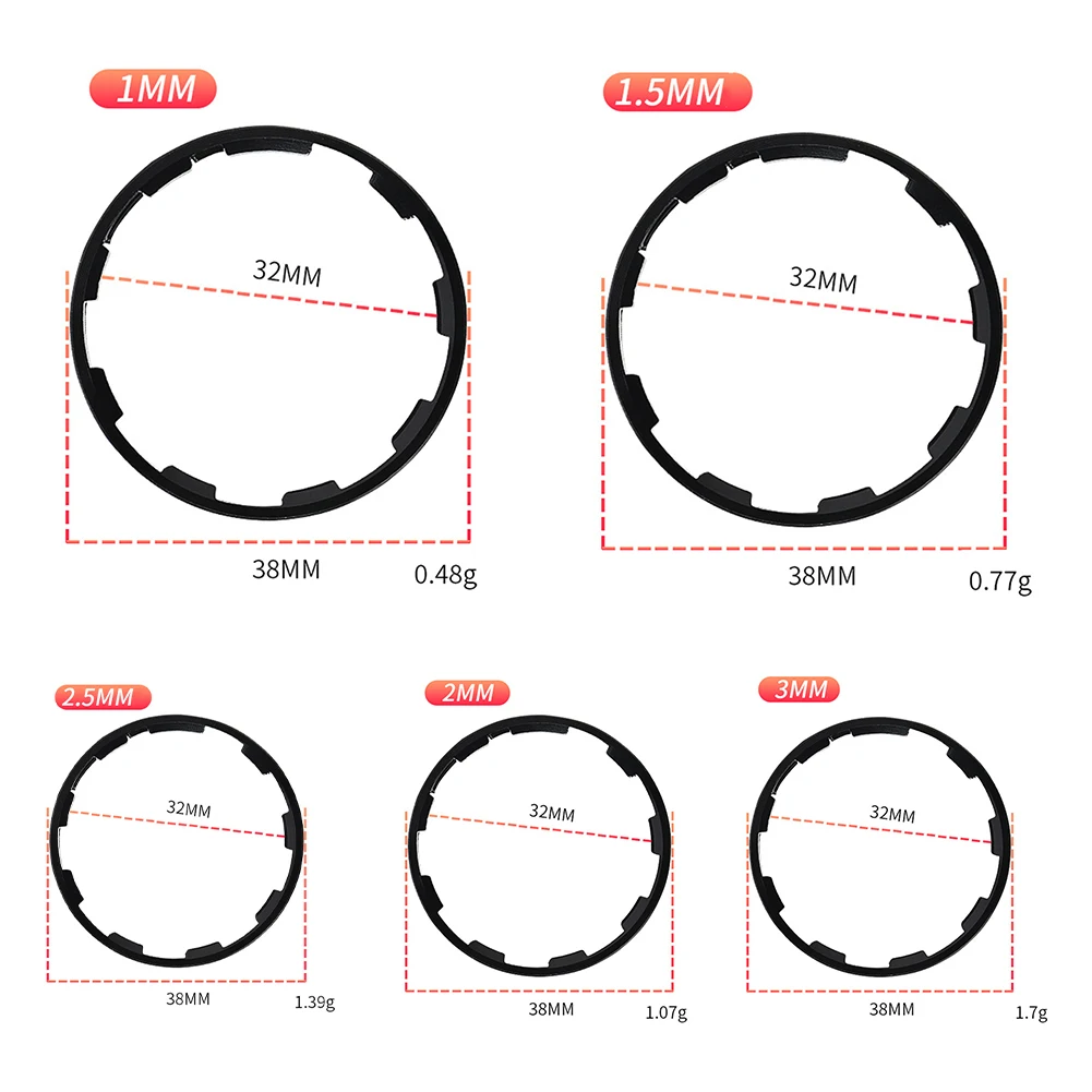 1/1.5/2/2.5/3MM Bike Freehub Body Washer Freewheel Spacers Bicycle Hub Washer Aluminium Alloy Bike Bottom Bracket Washer
1/1.5/2/2.5/3MM Bike Freehub Body Washer Freewheel Spacers Bicycle Hub Washer Aluminium Alloy Bike Bottom Bracket Washer