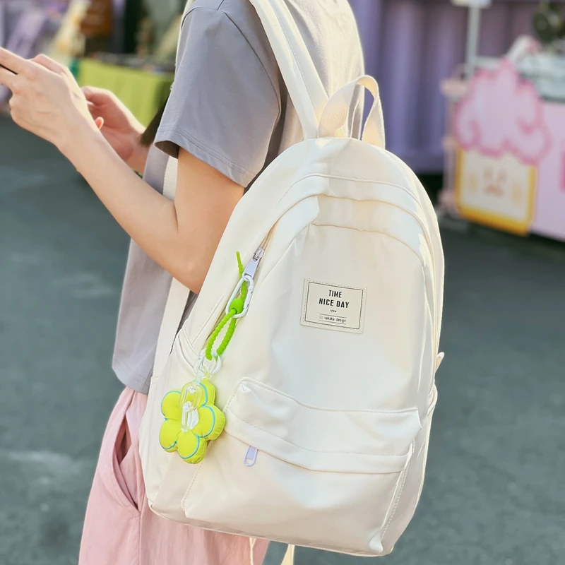 Simple Fashion Large Capacity Nylon Cloth New Schoolbag Simple Pure Colour Hundred Student Bags Outdoor Casual Travel Backpack
Simple Fashion Large Capacity Nylon Cloth New Schoolbag Simple Pure Colour Hundred Student Bags Outdoor Casual Travel Backpack