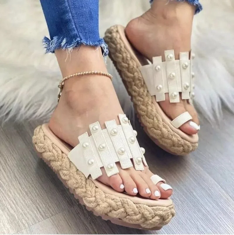 Women Flats Shoes New 2022 Summer Fad Beach Slides Platform Slippers Casual Weave Sandals Plus Size 36-43 Flip Flops Women Shoes
Women Flats Shoes New 2022 Summer Fad Beach Slides Platform Slippers Casual Weave Sandals Plus Size 36-43 Flip Flops Women Shoes