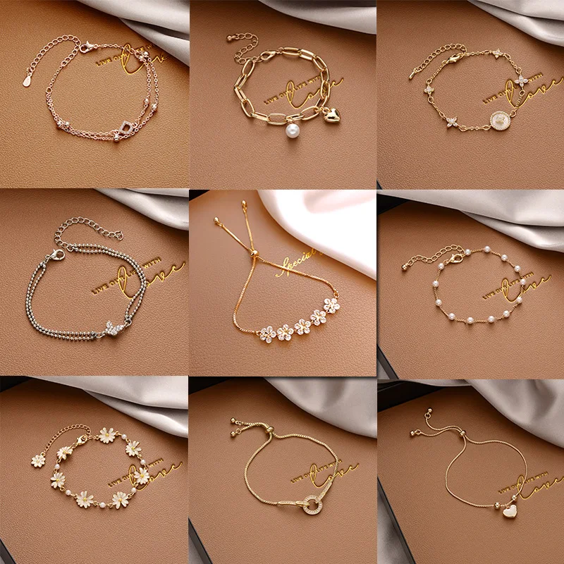 New Design Fashion Jewelry High-end Luxury Flower Zircon Adjustable Bracelets for Women Party Pearl Bracelet
New Design Fashion Jewelry High-end Luxury Flower Zircon Adjustable Bracelets for Women Party Pearl Bracelet