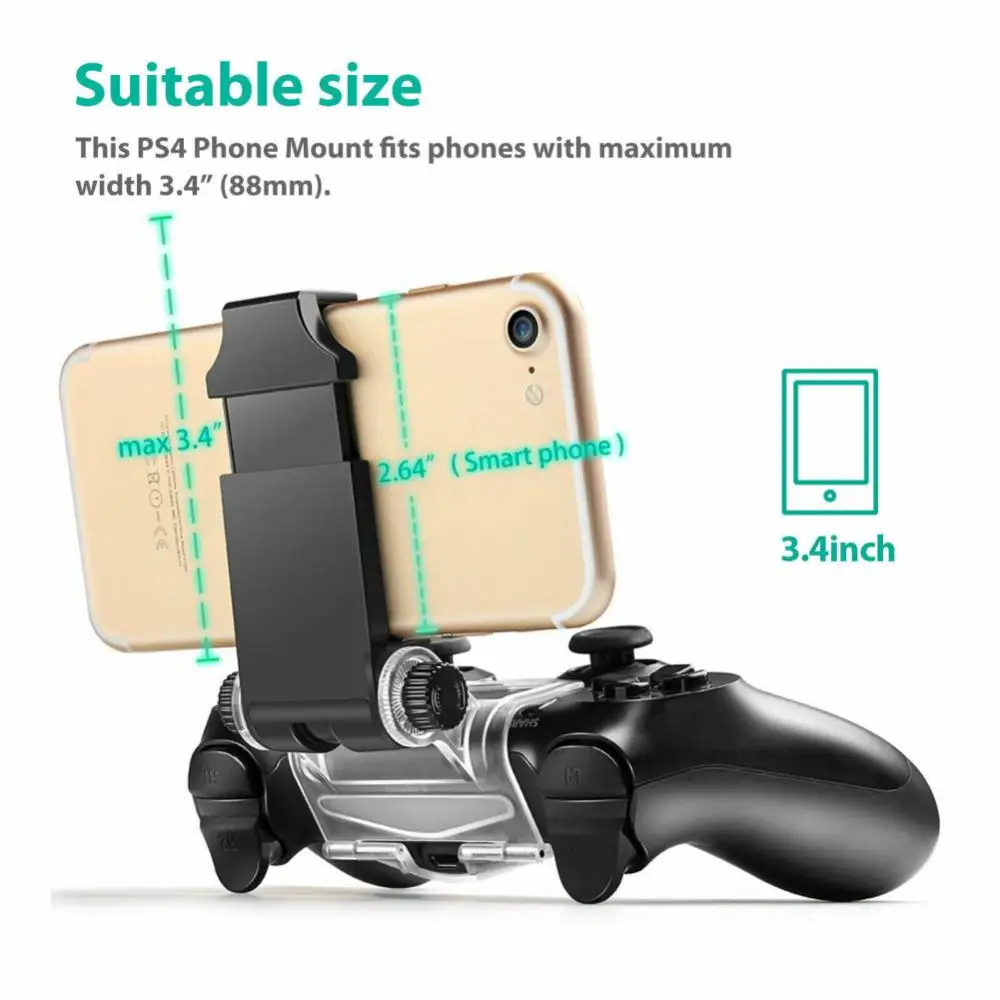 2 In 1 Mobile Cell Phone Stand For Controller Mount Hand Grip For 4 Gamepad Accessories For Clip Holder
2 In 1 Mobile Cell Phone Stand For Controller Mount Hand Grip For 4 Gamepad Accessories For Clip Holder