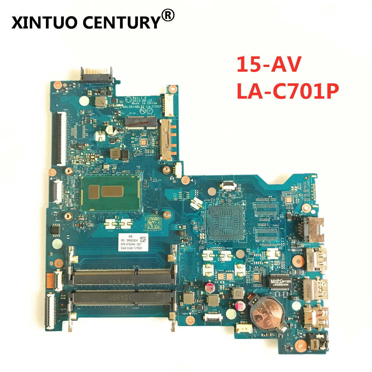 Материнская плата 836039-501 для HP 15-AC 15-AC113CL SR23Y I5-5200U DDR3L AHL50/ABL52 LA-C701P 100% полностью протестирована
Материнская плата 836039-501 для HP 15-AC 15-AC113CL SR23Y I5-5200U DDR3L AHL50/ABL52 LA-C701P 100% полностью протестирована