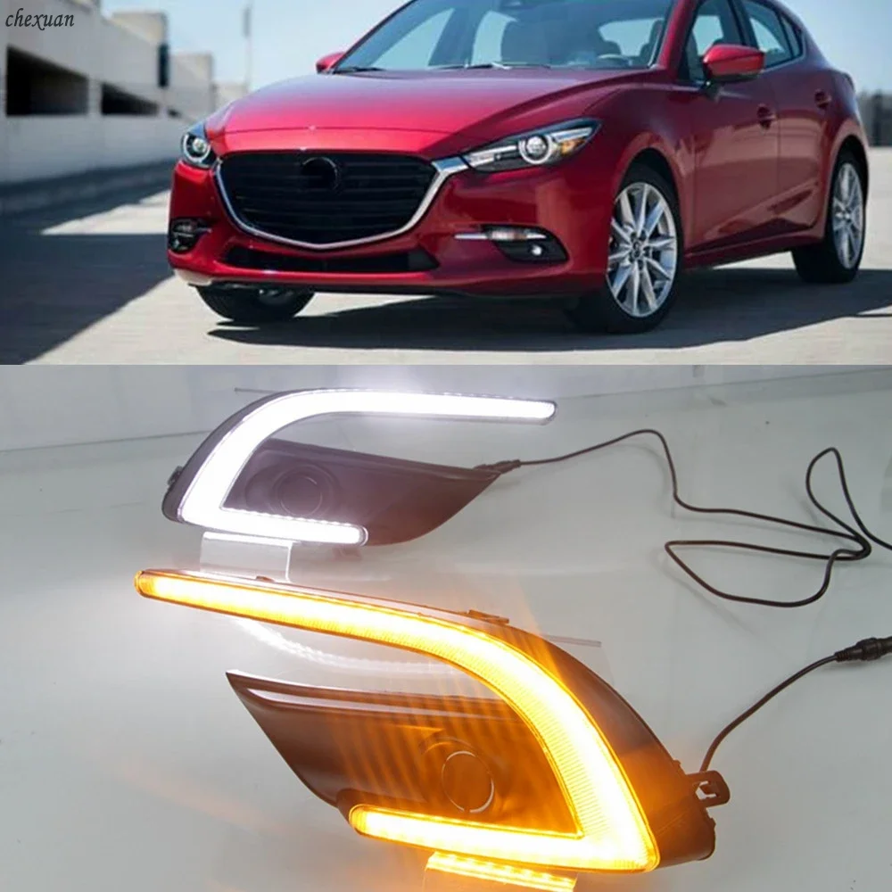 Новый! ДХО для Mazda 3 Mazda3 Axela 2017 2018 дневные ходовые огни противотуманные фары крышка