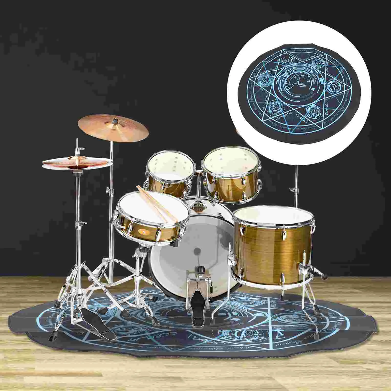 Non-Slip Drum Carpet Professional Round Shape Electronic Jazz Drum Kit Black
Non-Slip Drum Carpet Professional Round Shape Electronic Jazz Drum Kit Black