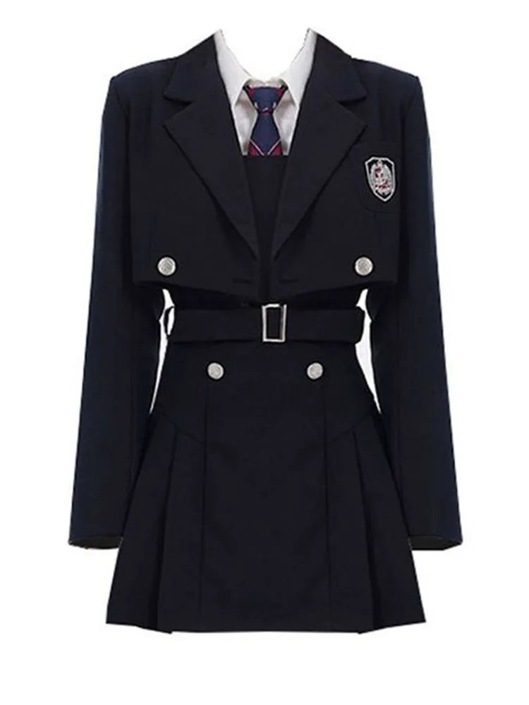 QNPQYX New College Style 2 Piece Jacket Dress Sets Women Spring Autumn Skirt WITH Belt+Streetwear Harajuku BF Casual Coat
QNPQYX New College Style 2 Piece Jacket Dress Sets Women Spring Autumn Skirt WITH Belt+Streetwear Harajuku BF Casual Coat