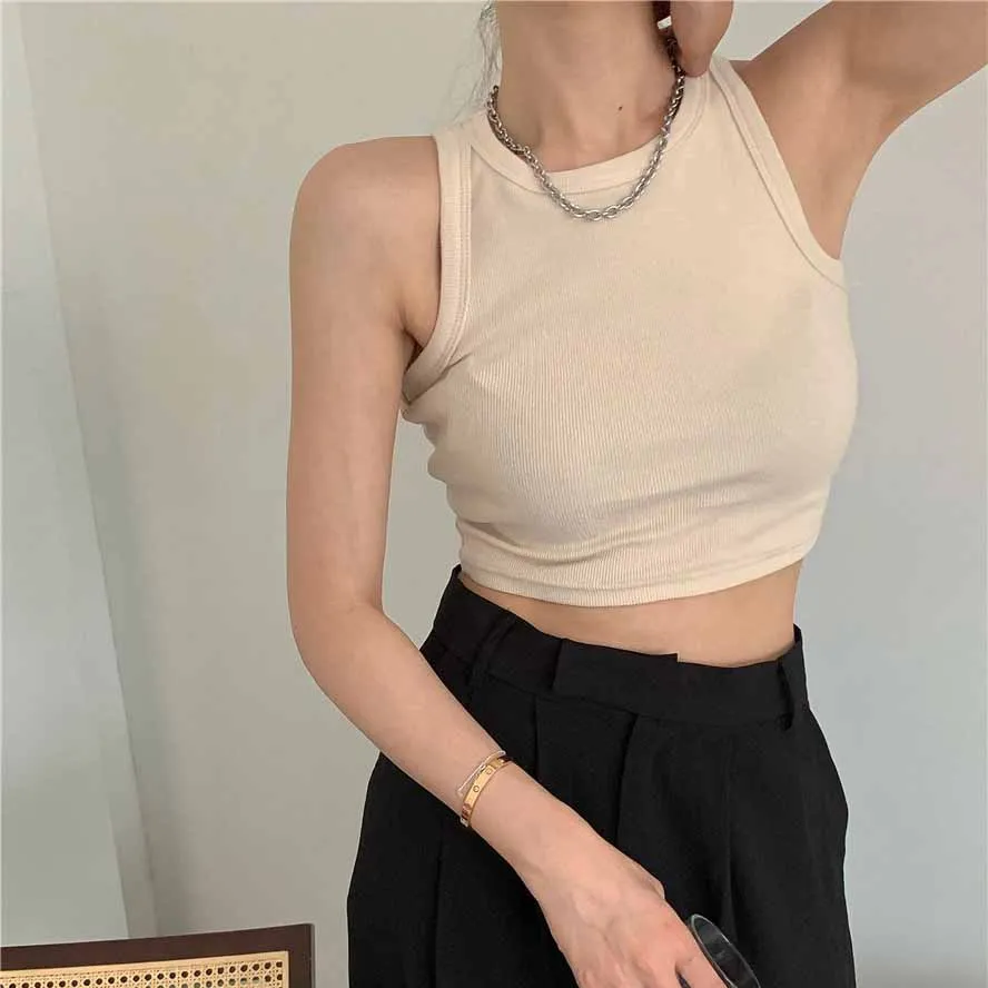A GIRLS Tanks Women Summer Crop Top Streetwear European Hot Girls All-match Classic Knitted Leisure Chic Femme Ins Pure Color
A GIRLS Tanks Women Summer Crop Top Streetwear European Hot Girls All-match Classic Knitted Leisure Chic Femme Ins Pure Color