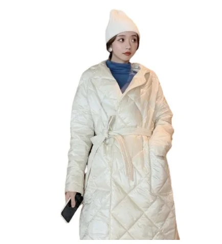 Long Winter Coat Rhombus Pattern Casual Sashes Women Parkas Pockets Tailored Collar Puffer Jacket Cotton-padded Outwear
Long Winter Coat Rhombus Pattern Casual Sashes Women Parkas Pockets Tailored Collar Puffer Jacket Cotton-padded Outwear