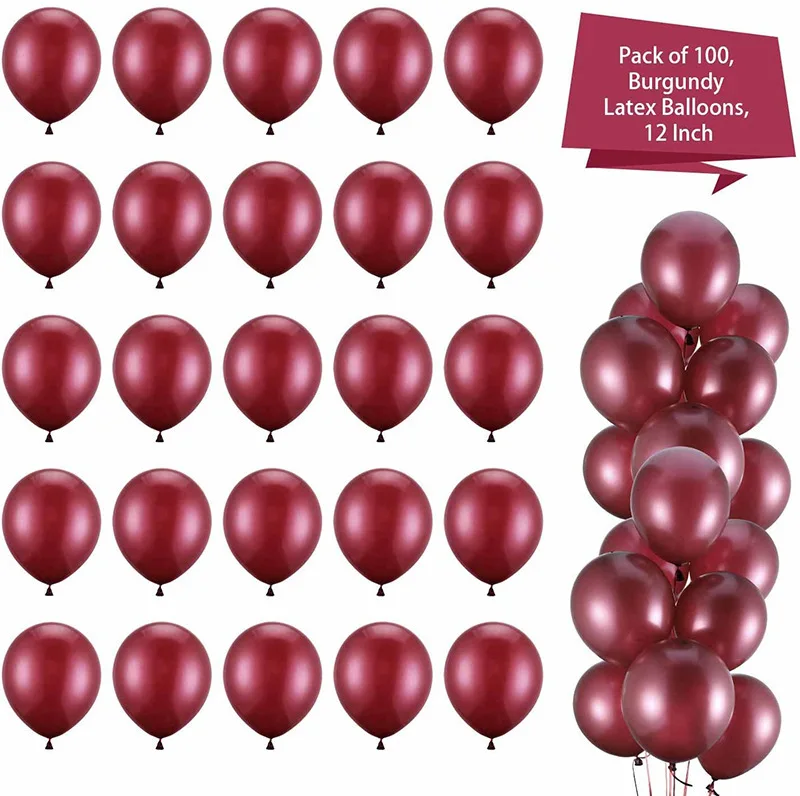 100 Pcs Thicker Metal Burgundy Balloons Children's Birthday Party Scene Decoration Wedding Wedding Room Decoration Round Balloon
100 Pcs Thicker Metal Burgundy Balloons Children's Birthday Party Scene Decoration Wedding Wedding Room Decoration Round Balloon