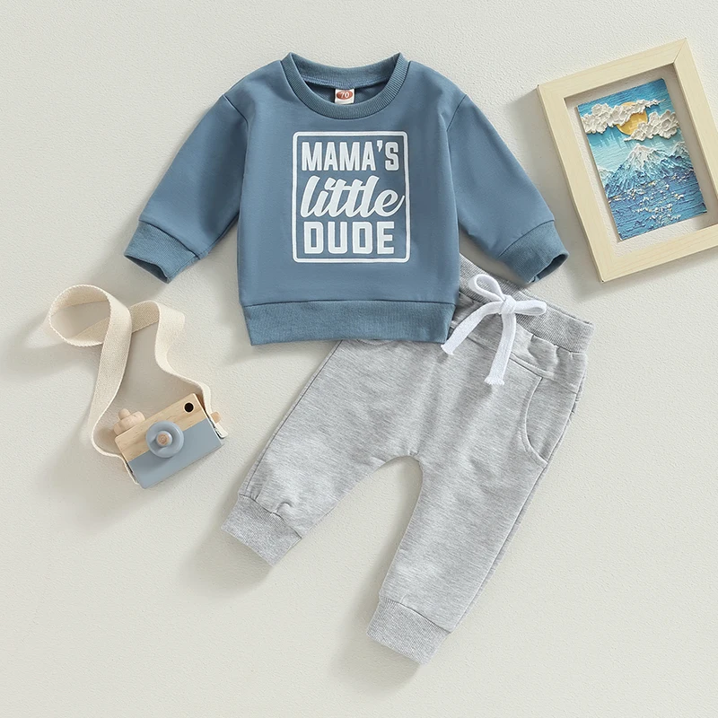 Спортивный костюм для малышей, с длинным рукавом и брюками 
Спортивный костюм для малышей, с длинным рукавом и брюками