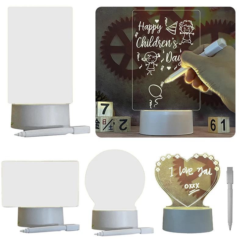 Message Board Creative Led Night Light USB Note Board With Pen Gift Children's Holiday Decoration Night Light Atmosphere Light
Message Board Creative Led Night Light USB Note Board With Pen Gift Children's Holiday Decoration Night Light Atmosphere Light