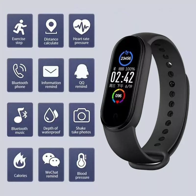 M6 Smart Watch Men Women Fitness Bracelet Tracker Heart Rate Monitor Waterproof Sport SmartWatch For Xiaomi IPhone Android
M6 Smart Watch Men Women Fitness Bracelet Tracker Heart Rate Monitor Waterproof Sport SmartWatch For Xiaomi IPhone Android