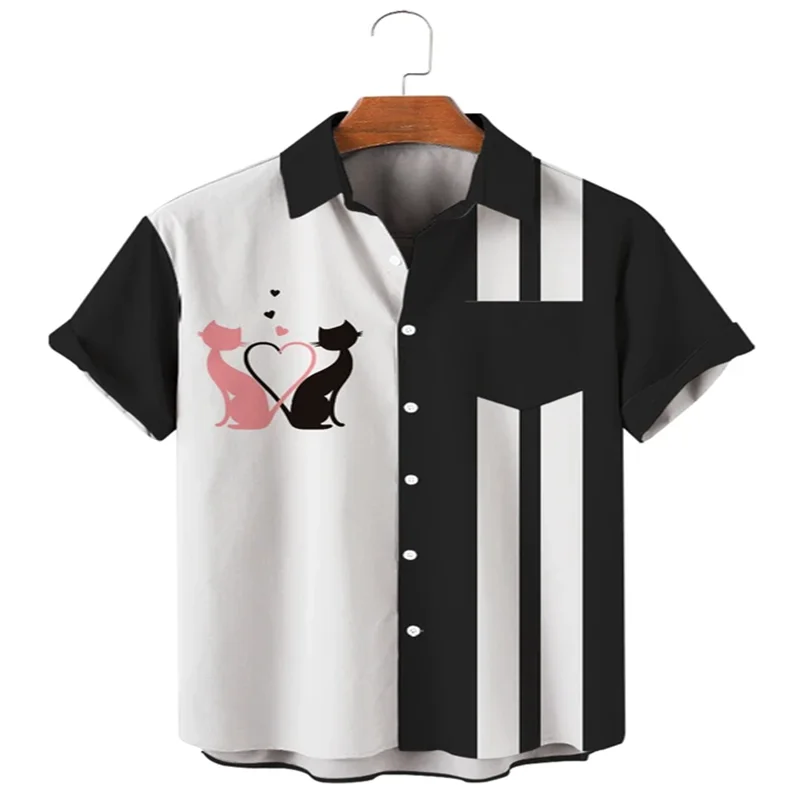 Hawaiian Men's Shirts Shirts Multicolor Striped Loose Short Sleeves Casual Buttons Cotton Beach Shirts for Men Camisas Para Homb
Hawaiian Men's Shirts Shirts Multicolor Striped Loose Short Sleeves Casual Buttons Cotton Beach Shirts for Men Camisas Para Homb