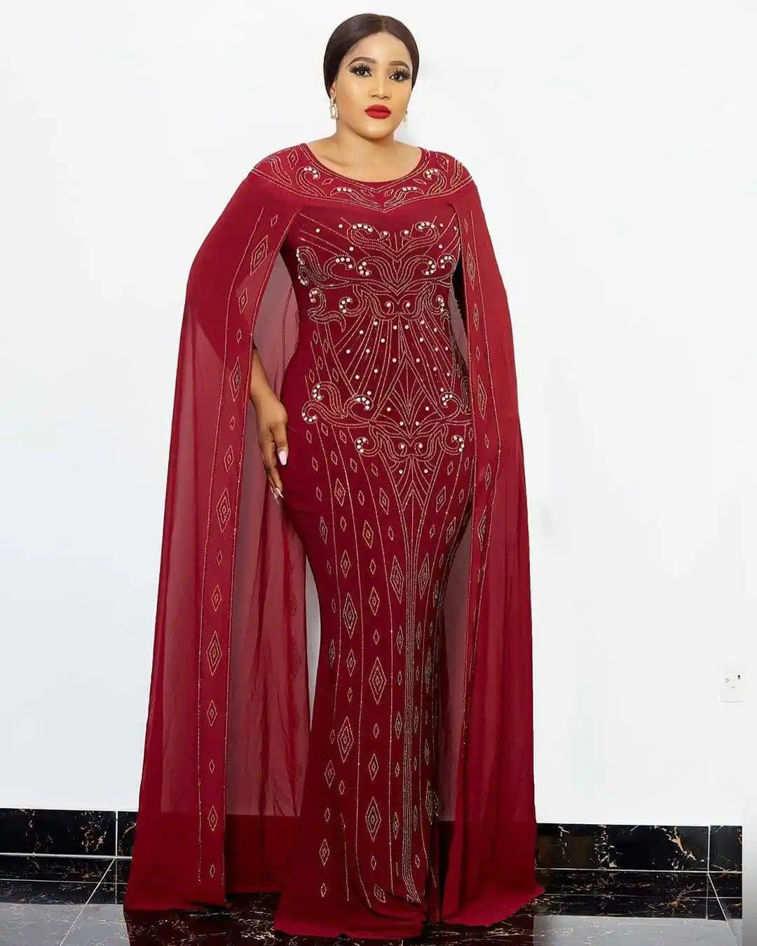 Women Elegant Chiffon African Gowns Hot Diamond Package Hip Fashion Slim Dress Bodycon Mermaid Party Wedding Birthday Dresses
Women Elegant Chiffon African Gowns Hot Diamond Package Hip Fashion Slim Dress Bodycon Mermaid Party Wedding Birthday Dresses